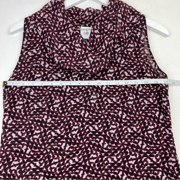 CAbi #3271 Venus Sleeveless Cowl Neck Print Top - Picture 4 of 8